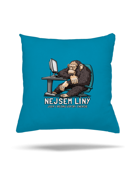 Nejsem líný polštář Blue Turquoise
