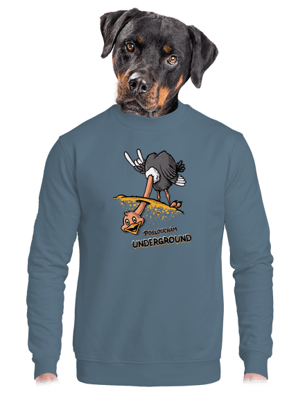 Underground unisex mikina bez kapuce Nordic Blue