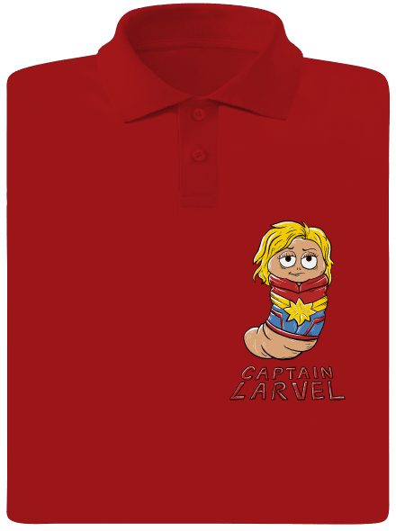 Captain Larvel pánská polokošile Red Mal