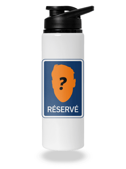 Značka réservé lahev na vodu White