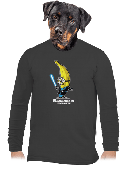 Bananakin Skywalker pánské dlouhý rukáv Dark Grey