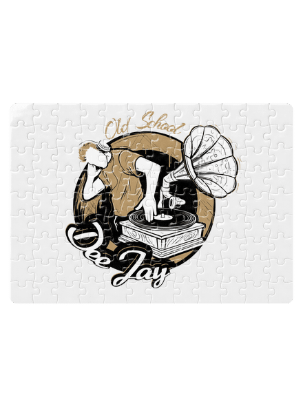 Old School DJ puzzle White