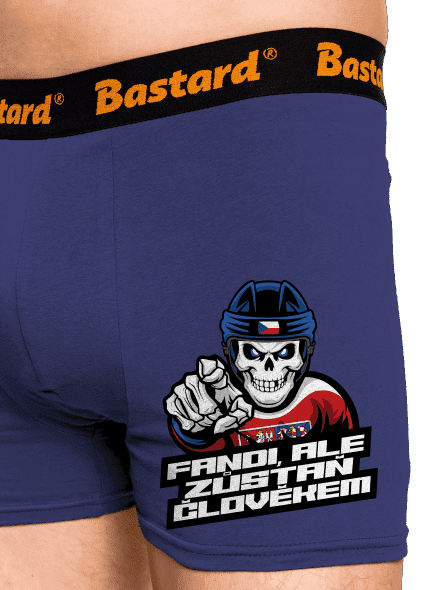 Fandi, ale zůstaň člověkem boxerky Blue Navy