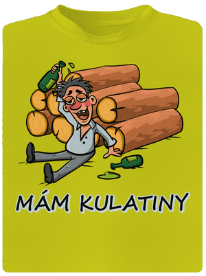 Mám kulatiny pánské sportovní tričko Neon Yellow