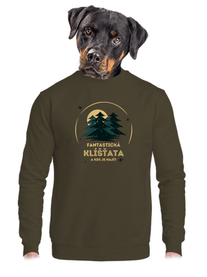 Fantastická klíšťata unisex mikina bez kapuce Urban Khaki