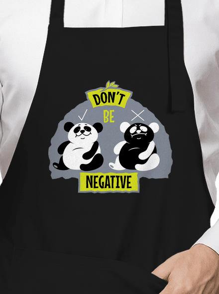 Don't be negative zástěra Black