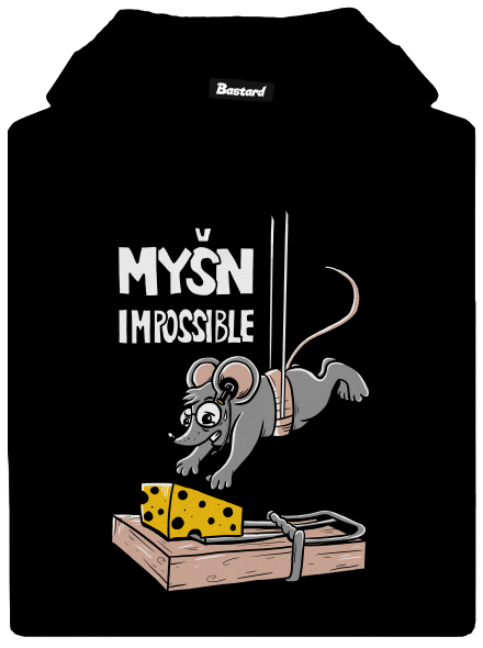 Myšn Impossible dámská mikina klokanka Black