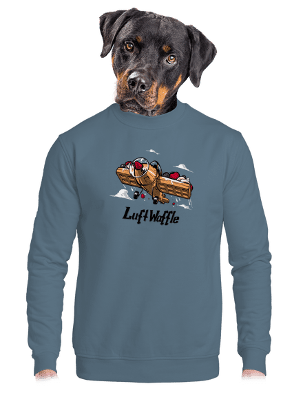 Luftwaffle unisex mikina bez kapuce Nordic Blue