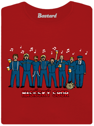 Hasičský sbor dámské tričko s lemem Red Mal