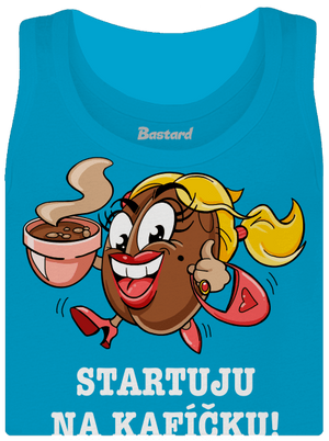 Startuju na kafíčku dámské tílko klasické Blue Atol