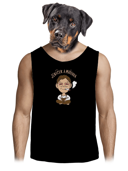 Jeníček a mařenka pánské tílko Black