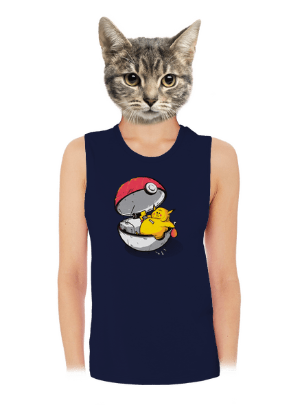 Konec pokémona dámské tílko volné Navy