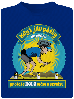 Závislost na kole pánské sportovní tričko Royal Blue Mal