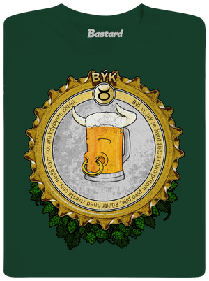 Pivní horoskop: Býk pánské tričko Bottle Green