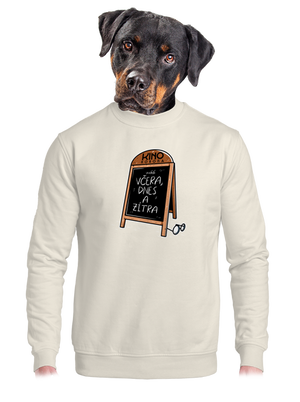 unisex mikina bez kapuce