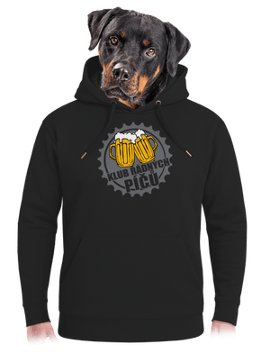 Klub řádných píčů unisex mikina premium Dark Black