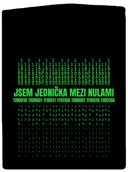 Jednička mezi nulami pánská mikina na zip Black