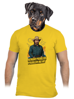 B19: Chuck Norris z Walker, Texas Ranger pánské tričko Gold