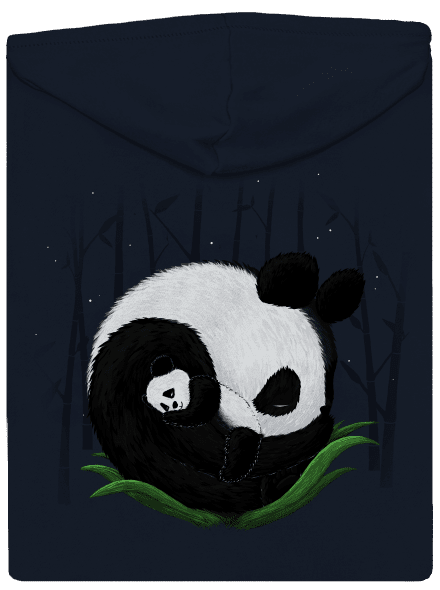 Dvě spící pandy dámská mikina na zip Navy Mal