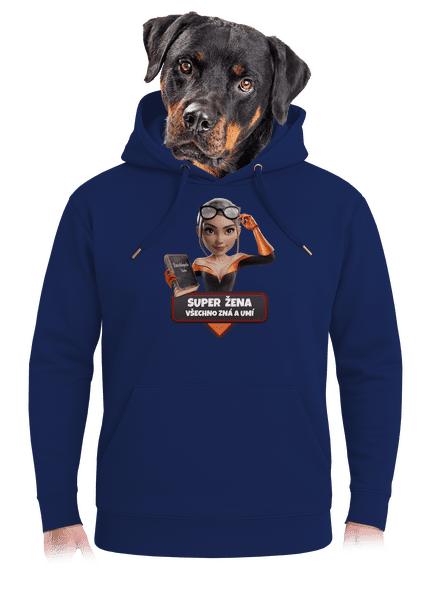 Super máma unisex mikina premium Navy