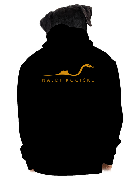 Najdi kočičku pánská mikina na zip Black