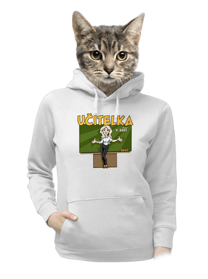 Učitelka v září dámská mikina klokanka White