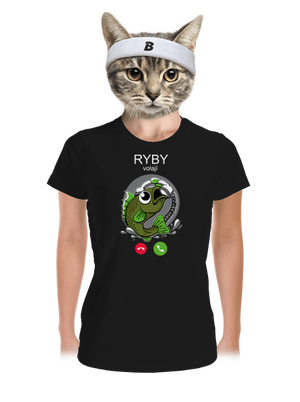 Ryby volají dámské sportovní tričko Black