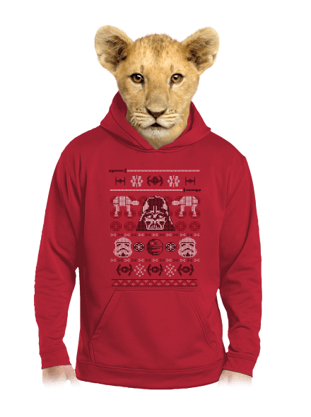 Vader na svetru dětská mikina klokanka Fire Red