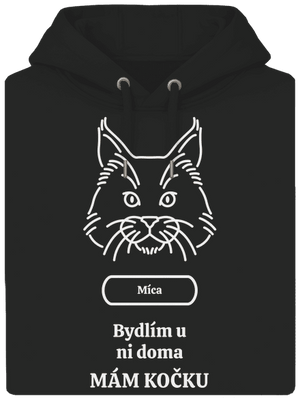 Nemůžu, mám kočku unisex mikina premium Dark Black
