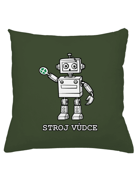Strojvůdce polštář Olive Green