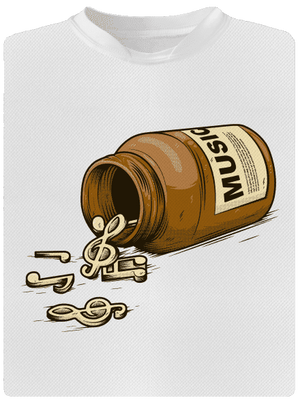 Music Pills dětské sportovní tričko White