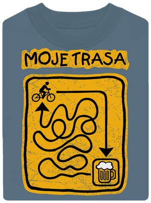 Moje trasa unisex mikina bez kapuce Nordic Blue