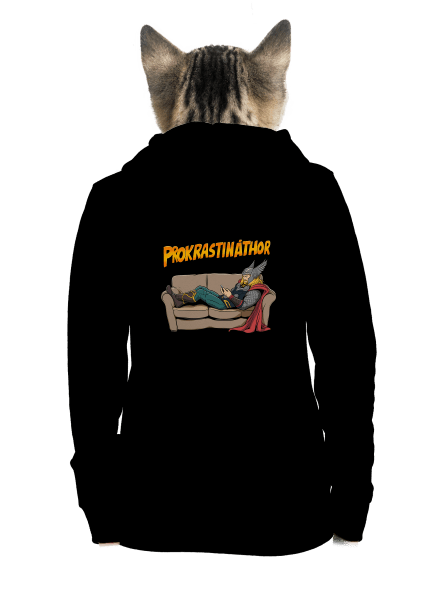 Prokrastináthor dámská mikina na zip Black