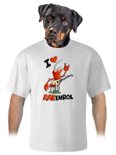 Rakenrol unisex tričko oversized White