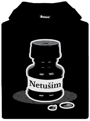 Netušim pánská mikina klokanka Black