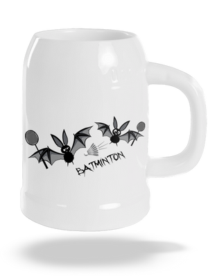 Batminton půllitr White