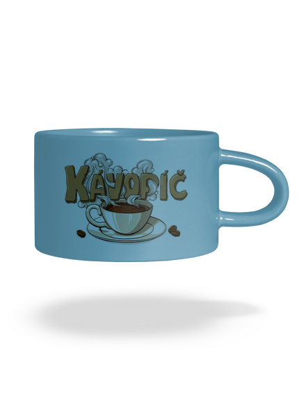Kávopíč hrnek makronka Blue Macaron