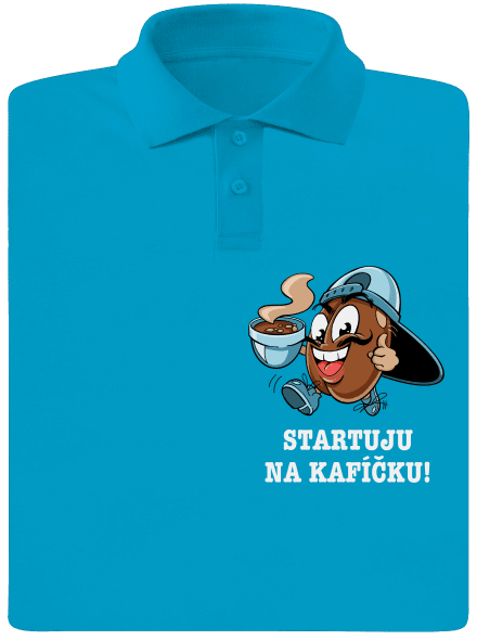 Startuju na kafíčku pánská polokošile Blue Atol