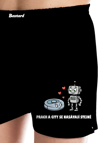Láska mezi roboty pánské trenky Black