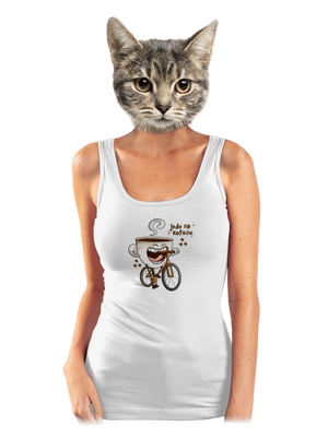 Jedu na kofeinu dámské tílko klasické White