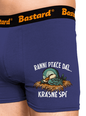 Ranní ptáče spí boxerky Blue Navy