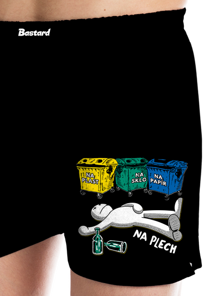 Tříděný odpad pánské trenky Black