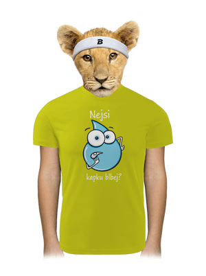 Nejsi kapku blbej dětské sportovní tričko Neon Yellow