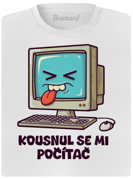 Kousnul se mi počítač dámské sportovní tričko White
