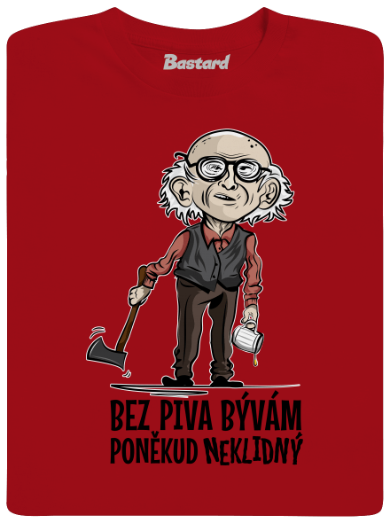 Neklidný bez piva pánské tričko Red
