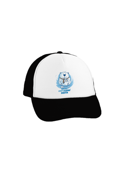 Odpolední siesta kšiltovka truckerka Black cap