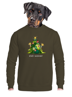 Stačí nazdobit unisex mikina bez kapuce Urban Khaki