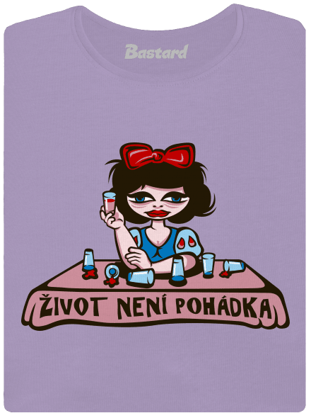 Sněhurka dámské tričko s lemem Lavender