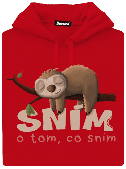 Sním o tom, co sním pánská mikina klokanka Red