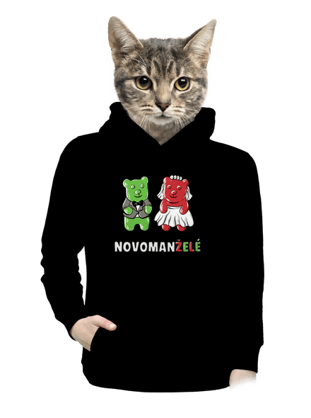 Novomanželé z želé dámská mikina klokanka Black
